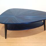 Table basse en marqueterie de paille