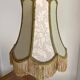 Large vintage lamp in green onyx and gilded brass - vintage lampshade