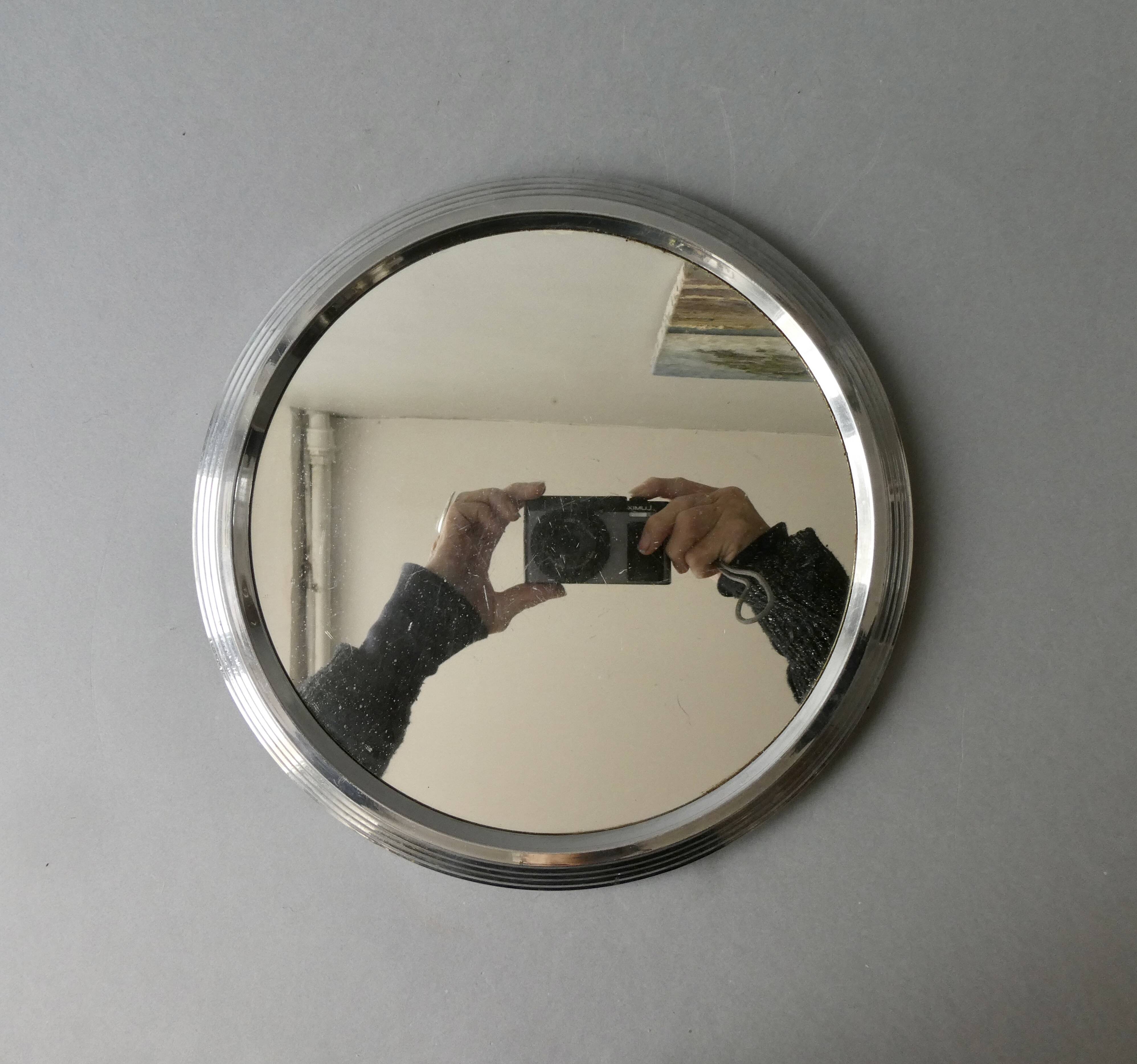 Mirror with aluminum tower, Art Deco