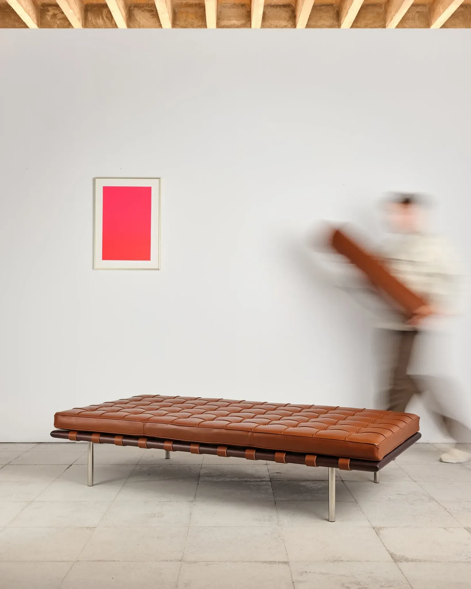 Meridian Barcelona in leather by Mies van der Rohe, Knoll International