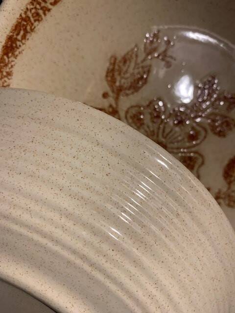 “Vintage” earthenware plates 6 flat & 6 deep