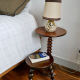Tabouret tripode pieds torsadés
