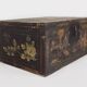 Antique wooden chest with illustrations of porcelain vases (1900) #2
