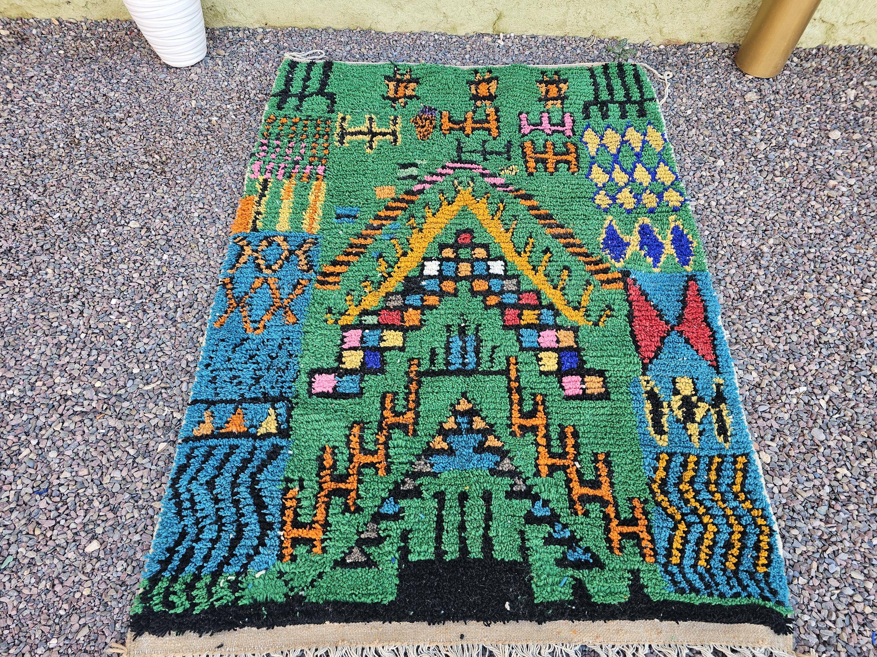 Unique handmade Berber rug 3x2 m