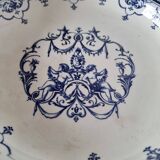 Plat compotier ancien moustiers jules vieillard bourdeux sur socle, fin 19è