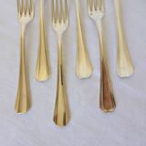 6 Christofle art deco style silver plated forks