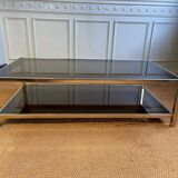 Belgo Chrome gold coffee table at 23K gold, 1970