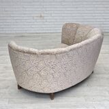 Canapé "Banane" danois 2 places des années 1970, velours d'origine.