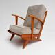 Wooden Midcentury armchairs with spindles from the 1960s