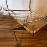 Set of 4 plexiglass folding chairs by Yonel Lebovici and Bernard Berthet 1970