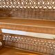 Antique rattan shelf