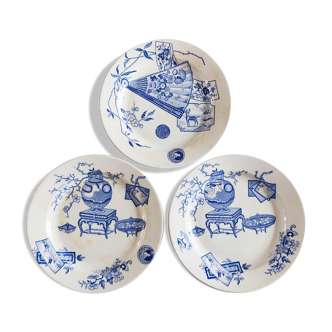 Set of 3 plates decorating Japanese