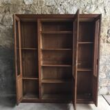 Large oak glass library - 1950