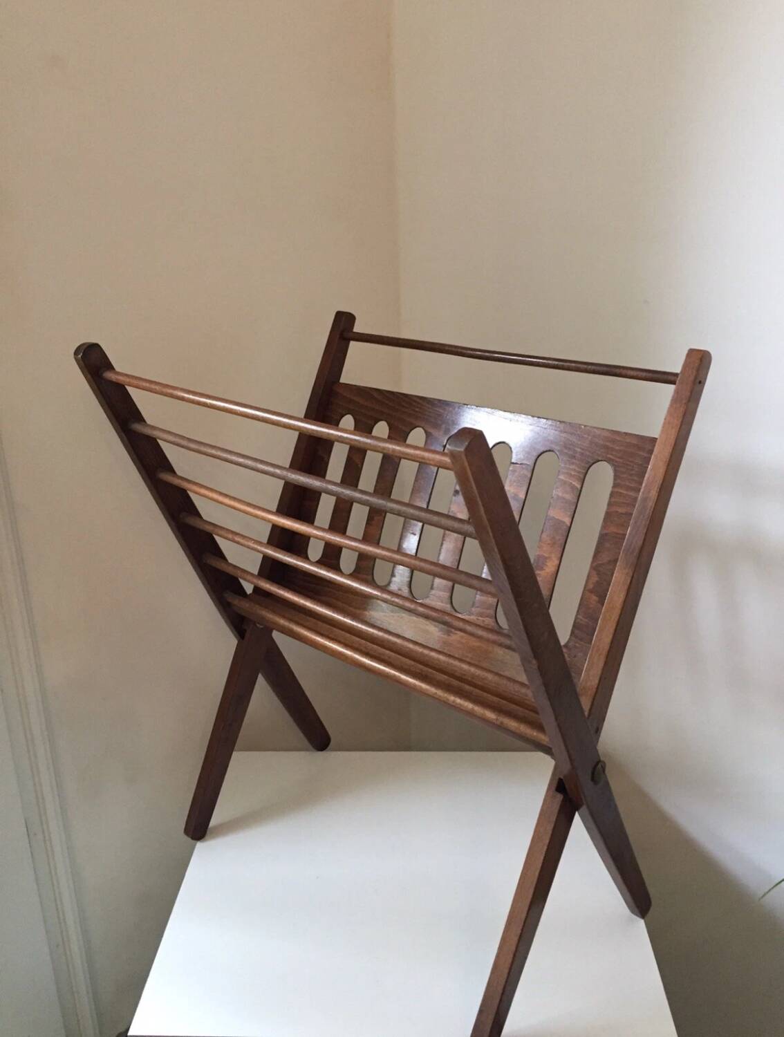 Cees Braakmann Vintage Foldable Magazine Rack 1960