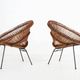 Set of Rattan Lounge Armchairs by Janine Abraham & Dirk Jan Rol, 1960s