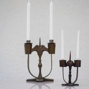 Swedish wooden candleholders from Taserud, 1955, set of 2