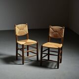 Paire de chaises modèle Bauche par Charlotte Perriand, circa 1950