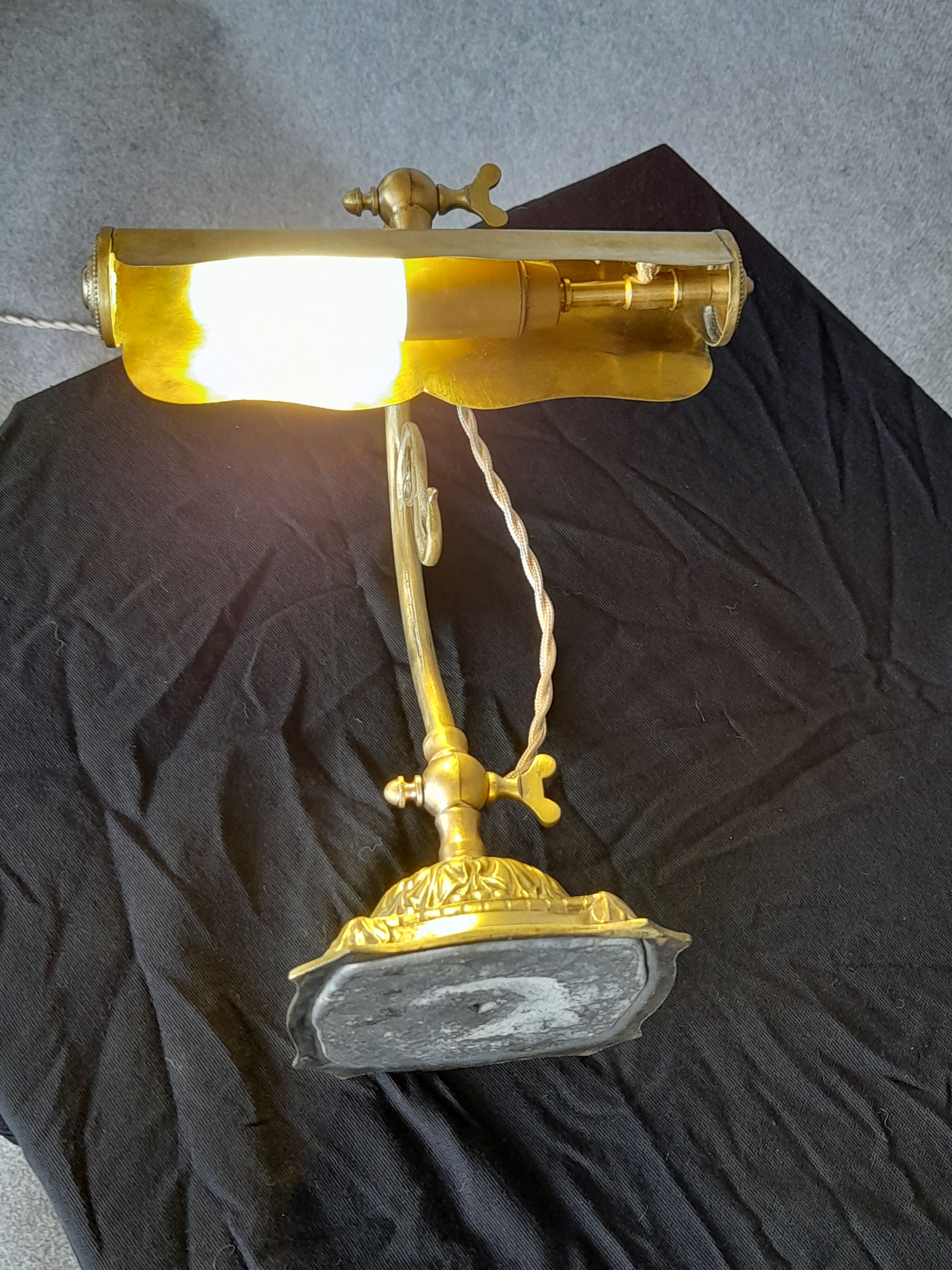 Brass desk lamp