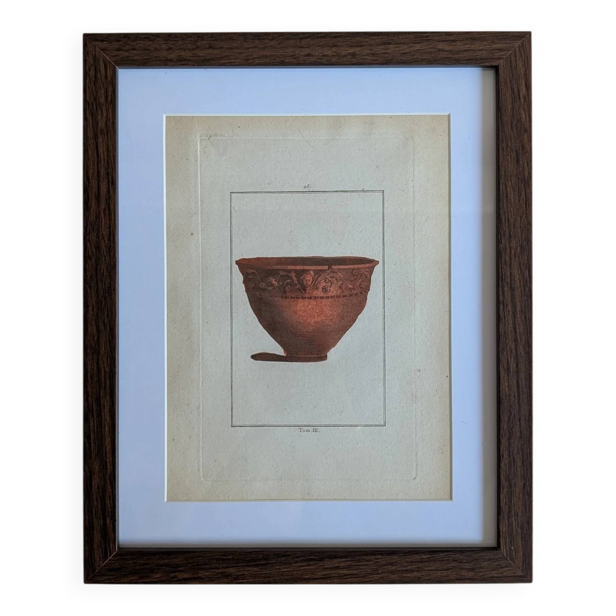 Ancient antique pottery engraving