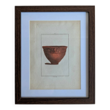 Ancient antique pottery engraving