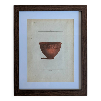 Ancient antique pottery engraving