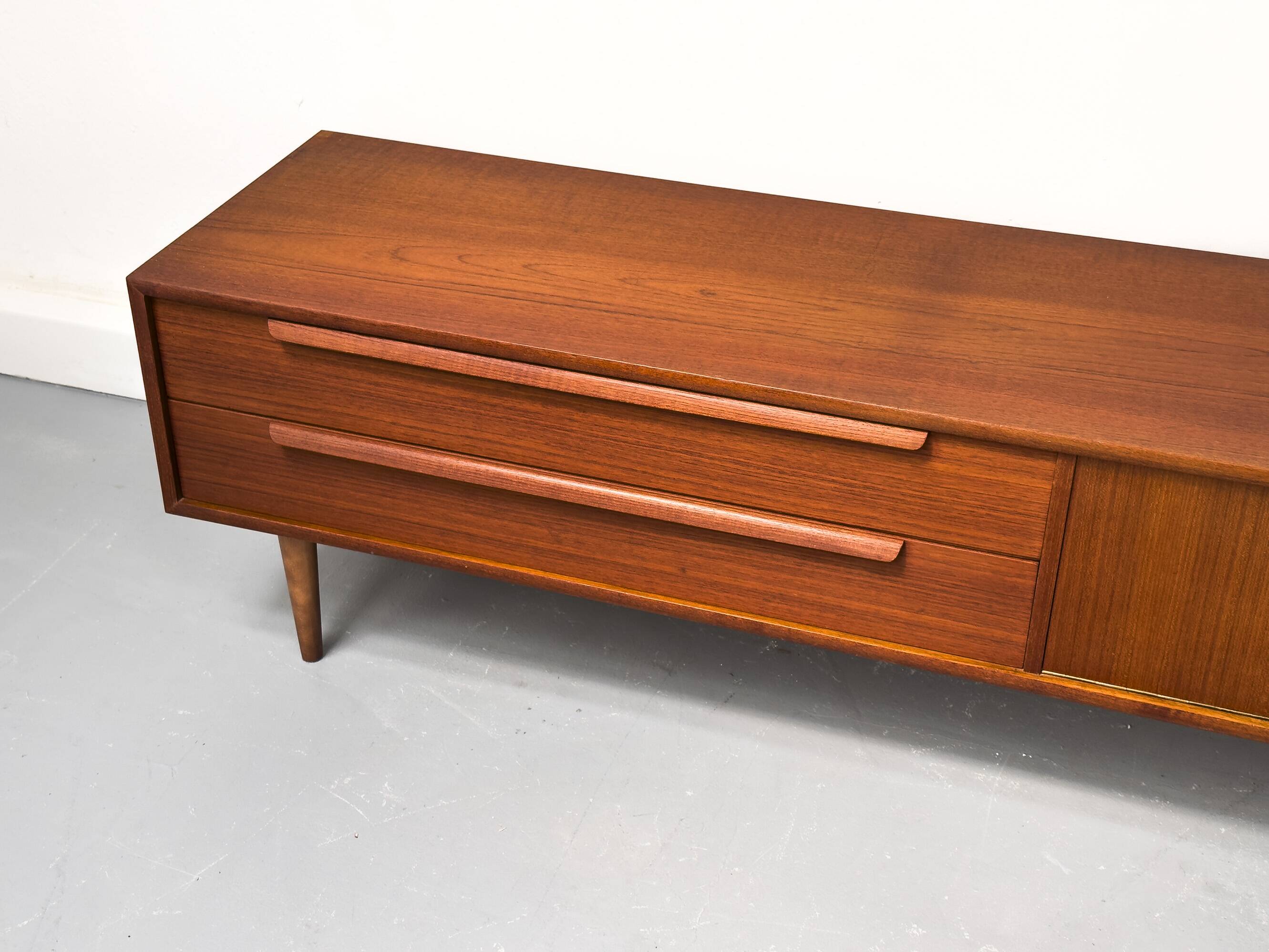 Teak lowboard with drawers from WK Möbel, 1960s