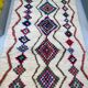 Moroccan Berber rug in cream wool with multicoloured diamonds – 250 × 147 cm