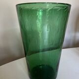 XXXL vase Italian work 1960 in bubble blown Empoli glass
