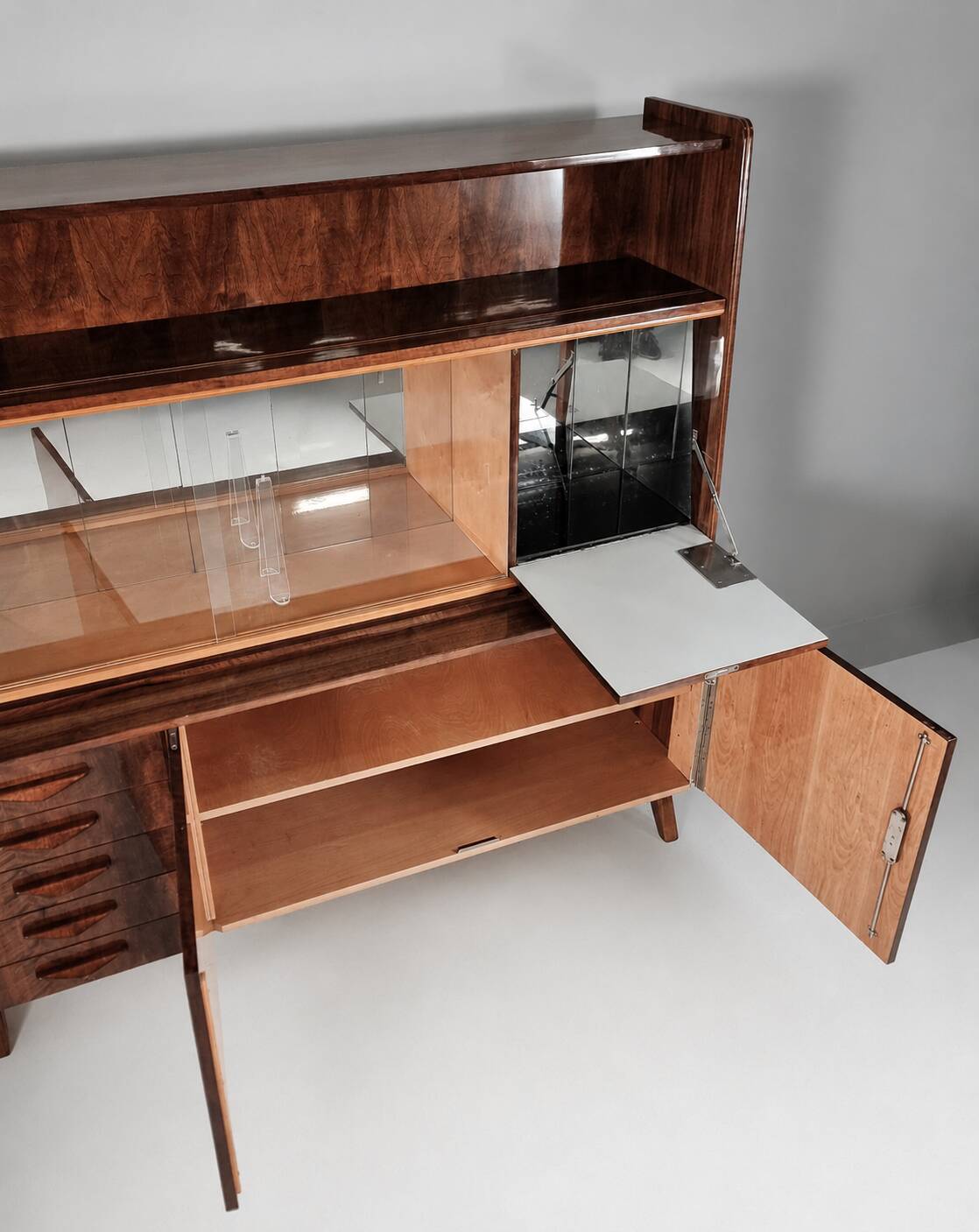 Vintage brown Tatra sideboard, 1970