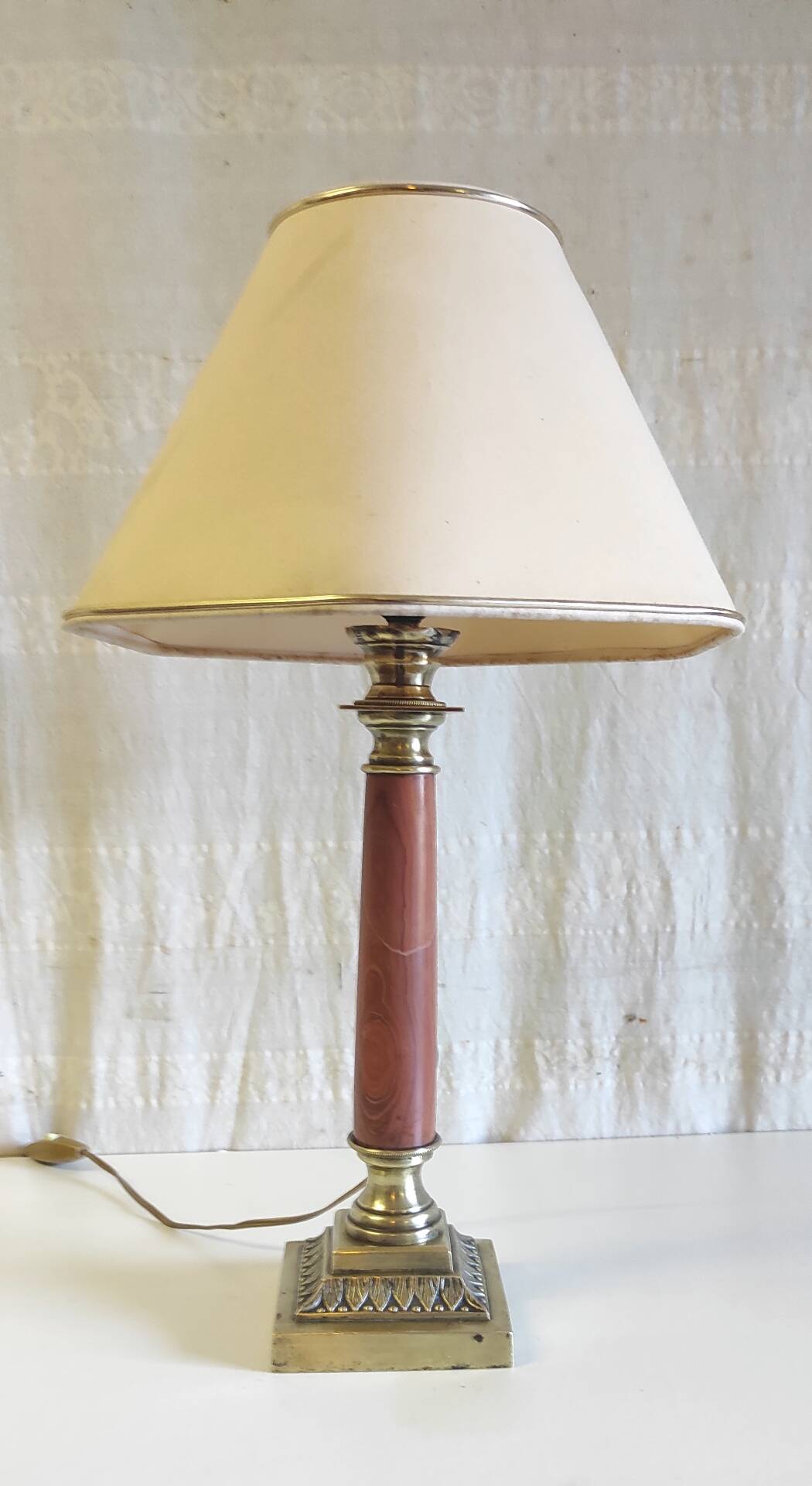 Table lamp base in bronze and marble - 19th century