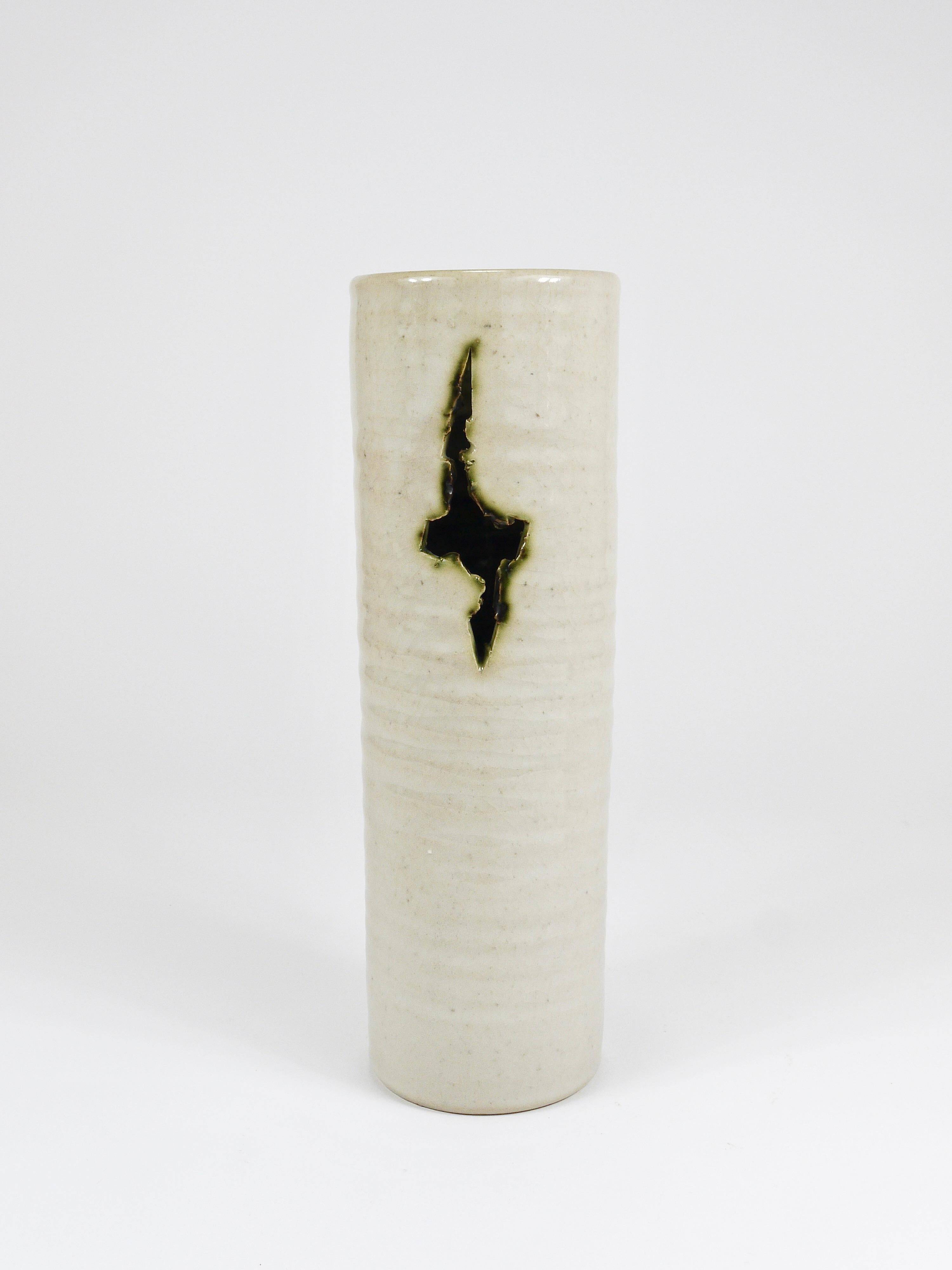 Piet Knepper 3 studio vases in ceramic by Mobach, Netherlands, 1970s