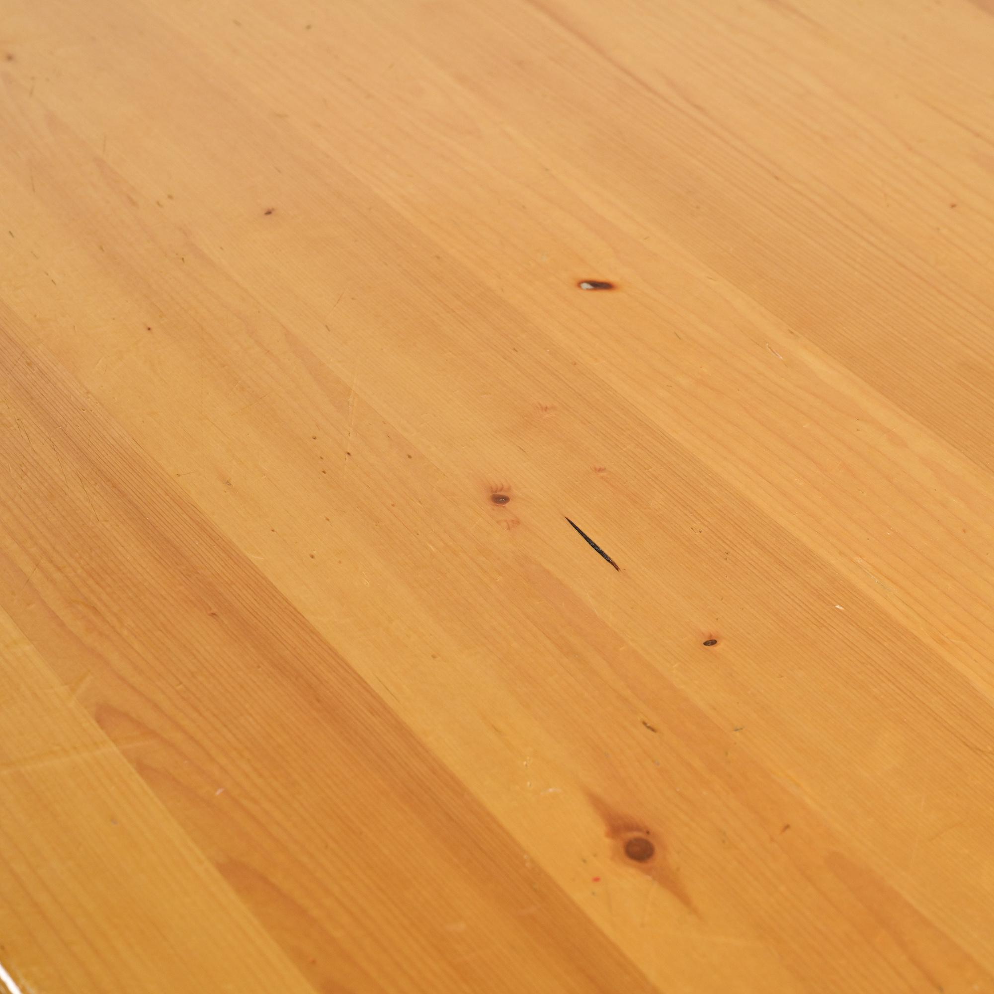 Solid pine table, Les Arcs, France.