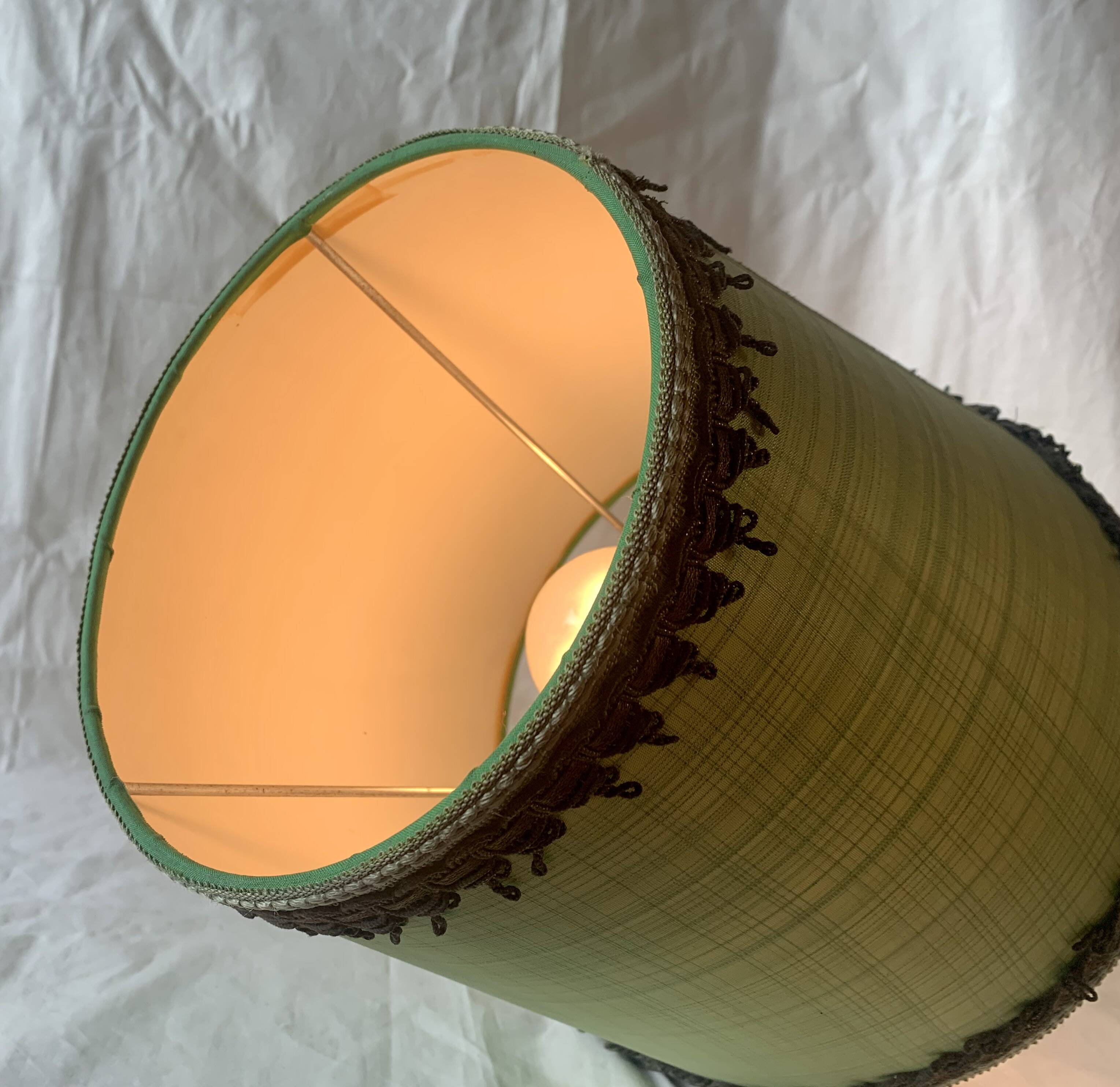 Vintage alabaster and brass table lamp