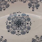 Ravier en terre de fer bleu, vert modèle "Mignon", H & Cie Sarreguemines