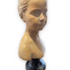 Bust of louise brongniart in patinated plaster after houdon