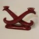 Ceramic candle holder Saint Clément red burgundy