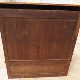 Atypical display cabinet in solid cherry wood with two doors
