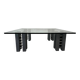 Table basse en verre et en acier