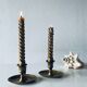 Pair of brass thumb candlesticks