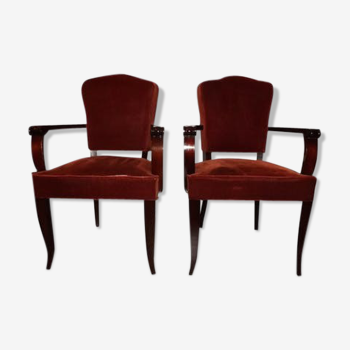 Pair of chairs Gaston fish 1950
