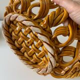 Woven ceramic basket