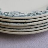 Set of 6 iron earth dessert plates