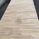Scandinavian extendable dining table stripped in raw solid wood 1990
