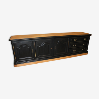 Black and wood sideboard