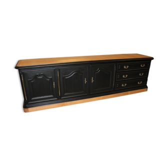Black and wood sideboard