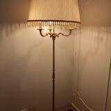 Lampadaire 3 têtes laiton et métal doré