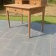 Antique solid oak desk with steps – 5 drawers