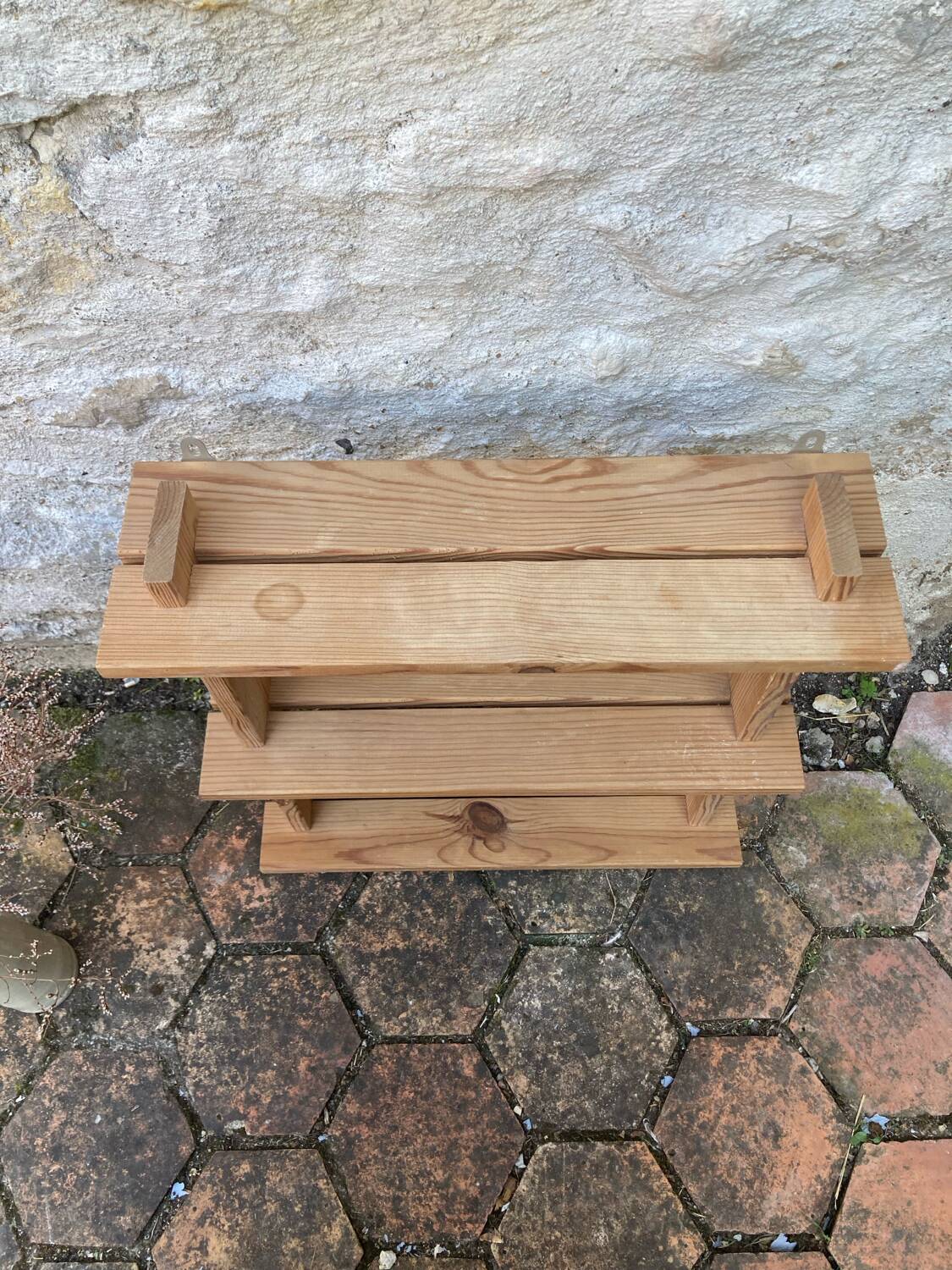 Vintage pine wall shelf