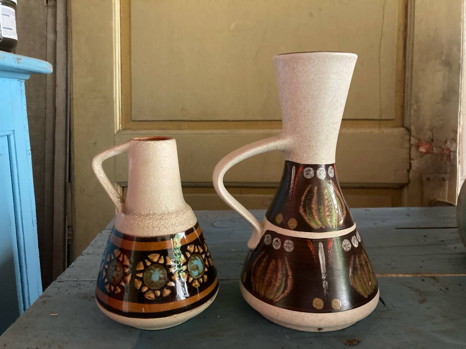 2 ceramic pitchers from the 60s