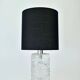 Mid-century solid crystal structured table lamp by Willem Heesen for Royal Leerdam